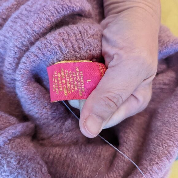 CATHERINE malandrino purple turtle neck oversized sweater nwt sz l - Picture 4 of 6